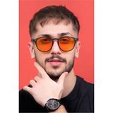 Focus On Moses Black Orange Unisex Güneş Gözlüğü - Siyah
