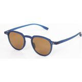 Focus On Wilson Matte Navy Blue Brown Unisex Polarize Güneş Gözlüğü - Lacivert