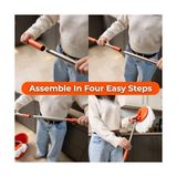 Focus Otomatik Temizlik Seti, Pedalsız Döner Sıkmalı 360 Başlıklı Mikrofiber Paspas - 001-Renkli