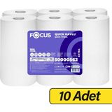 Focus Quıck Hareketli Kağıt Havlu Çift Katlı 21 cm x 70 M - 6'lı (50000562) x 10 Adet