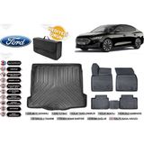 Focus Sedan 2024 Model Ince Stepne Bagaj Havuzu+4d Araca Özel Havuzlu Paspas Takımıı Rice - Siyah