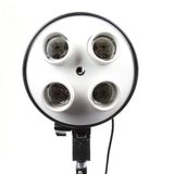 FocusFoto 4'ü 1 arada E27 Taban Soketi Bölücü Işık Lambası Ampul Kafa Adaptörü Şemsiye Tutucu İki Açma/Kapama Anahtarı Kontrollü Fotoğraf Stüdyosu Softbox için