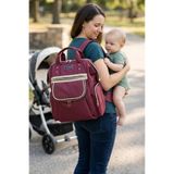 Focux-05 Anne Bakım Bebek Çantası Anne Çantası Sırt Çantası - Bordo