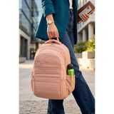 Focux-09 Krinkıl Kumaş Okul Çantası Sırt Çantası - Pembe