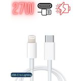 Fodos Apple Şarj Data Kablosu Usb-C To Lightning 27W - iPhone 14 - 14 Plus - 14 Pro - 14 Pro Max Uyumlu - 1 Metre - Beyaz