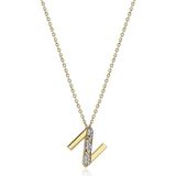 Foen Timeless Initials N Harfli Pırlanta Taşlı 14 Ayar Altın Kadın Kolye - Standart