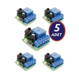 FÖF 5 ADET - 12V RF Alıcılı Röle Kartı 433 Mhz Kablosuz Rf Uzaktan Kontrol