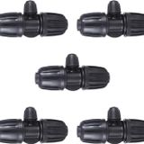 FOGWOWO Kilitli Dikenli Tee Konnektörleri, (1/2 '' ID x 0.60'' - 0.63'' OD) 16mm Damla Borusu (10 Adet Dikenli Tee 3 Yollu) için 1/2 İnç ila 1/4 İnç Sulama Boru Bağlantı Parçaları Kiti