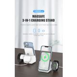 Fogy 10.000 mah Magsafe Powerbankli 3 in 1 Kablosuz Şarj Standı İphone, Apple Watch, Airpods