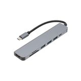 Fogy 100W 7İn1 Type C To 3X Usb, 1X 4K 30Hz Hdmi, 1X Tf-Sd Kart Ve 1X Pd Type C Çoğaltıcı Adaptör Hub