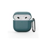 Fogy AirPods 4. Nesil ile Uyumlu Liquid Silicone HQ Tıpalı Silikon Kılıf, Koyu Yeşil