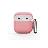 Fogy AirPods 4. Nesil ile Uyumlu Liquid Silicone HQ Tıpalı Silikon Kılıf, Pembe