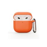 Fogy AirPods 4. Nesil ile Uyumlu Liquid Silicone HQ Tıpalı Silikon Kılıf, Turuncu