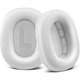 Fogy AirPods Max Kulaklık için Kulak Yastıkları - Silikon Katmanlı, Mıknatıslı, Hafızalı Köpüklü ve Gürültü İzolasyonlu Geliştirilmiş Fileli Yedek Kulaklık Yastıkları (Beyaz)