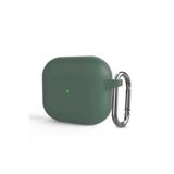 Fogy Airpods Pro 2 ile Uyumlu Silikon Kılıf Ve Taşıma Çengeli, Koyu Yeşil