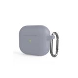 Fogy Airpods Pro 2 ile Uyumlu Silikon Kılıf Ve Taşıma Çengeli, Lavendery Gray