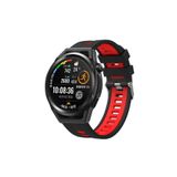 Fogy Amazfit Gtr 42mm ile Uyumlu Bükülmelere Ve Kırılmalara Dayanıklı Renkli Esnek Silikon Kordon, Siyah-Kırmızı