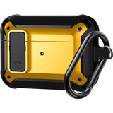 Fogy Apple Airpods Pro 2 Darbeye Dayanıklı Bumblebee Silikon Koruyucu Kılıf - Sarı