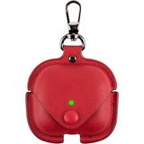Fogy Apple Airpods Pro 2 Uyumlu Deri Şık Görünümlü Çanta+Asma Aparatı Kılıf - Kırmızı