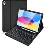 Fogy Apple Ipad (A16) 10. Nesil 2022/2025 Uyumlu Bluetooth Türkçe Q Klavyeli Kılıfı Siyah