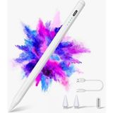Fogy Apple Ipad A16 2025 Pencil Stylus Mıklatıslı Avuç Içi Red Eğim Özellikli Çizim Kalemi - Beyaz