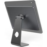 Fogy Apple İpad Air 13 M2-M3 2024/2025 Uyumlu 360° Dönen Yüzen Alüminyum Alaşım Taban Güçlü Mıknatıs Dock iPad Standı Masa için - Gri
