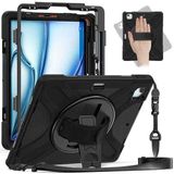 Fogy Apple iPad Air 13INÇ M2 2024 Case Ergonomik Tasarım ve Kolay Kullanım Zırh Tablet Kılıfı - Gri - Siyah