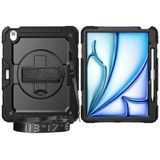 Fogy Apple iPad Air 13INÇ M2 2024 Case Tank Tasarım ve Kolay Kullanım Zırh Tablet Kılıfı - Gri - Siyah