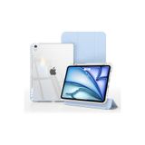 Fogy Apple iPad Air 4/5/6/7/8 Nesil İle Uyumlu Kılıf Magnetik Kalem Şarj Bölmeli Uyku Modlu Şeffaf Pu Kapak