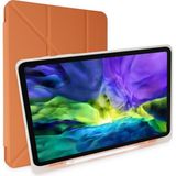 Fogy Apple iPad Air 5 2021 10.9 (5.nesil) M1 Çipli Uyumlu Kalemlikli Premium Standlı Katlanabilir Uyku Modu Özellikli Tablet Kılıfı - Turuncu