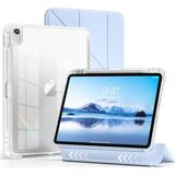 Fogy Apple iPad Mini 6/7 Nesil Ile Uyumlu Kılıf Magnetik Kalem Şarj Bölmeli Uyku Modlu Şeffaf Pu Kapak - Açık Mavi