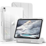 Fogy Apple iPad Mini 6/7 Nesil Ile Uyumlu Kılıf Magnetik Kalem Şarj Bölmeli Uyku Modlu Şeffaf Pu Kapak - Gri