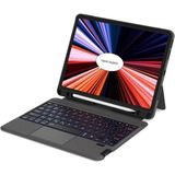 Fogy Apple Ipad Pro 13 inç M4 Çipli 7. Nesil Uyumlu Klavye Mag Touchpad Klavyeli Standlı Kılıf - Siyah
