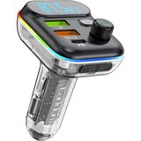 Fogy Bluetooth Usb3.0 ve Type C Pd Hızlı Şarj Fm Transmitter Araç Çakmaklık Şarj Aleti - Siyah