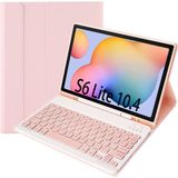 Fogy Çıkarılabilir Bluetooth Klavyeli Klavye Kılıfı Samsung Galaxy Tab S6 Lite 10.4 Pembe Renk