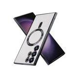 Fogy Galaxy S24 Ultra ile Uyumlu Kablosuz Şarj Ile ile Uyumlu Kamera Koruyucu Şeffaf Lüks ile Uyumluı, Siyah