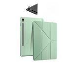 Fogy Galaxy Tab S10 Fe/s9 Fe 10,9 ile Uyumlu Kılıf Tri Folding Kalem Bölmeli Standlı Kabak, Açık Yeşil