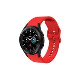 Fogy Galaxy Watch 4 Classic 42mm ile Uyumlu Yumuşak Sağlam Esnek Silikon Kordon Silikon Kordon, Kırmızı