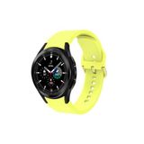 Fogy Galaxy Watch 4 Classic 42mm ile Uyumlu Yumuşak Sağlam Esnek Silikon Kordon Silikon Kordon, Sarı