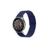 Fogy Galaxy Watch Active 2 44mm ile Uyumlu Parçalı Çizgili Tasarım Ayarlanabilir Mıknatıslı Kordon, Lacivert