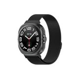 Fogy Galaxy Watch Ultra 47mm ile Uyumlu Milanese Metal Hasır Kordon Black, Siyah