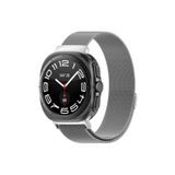 Fogy Galaxy Watch Ultra 47mm ile Uyumlu Milanese Metal Hasır Kordon Gümüş, Gümüş