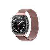 Fogy Galaxy Watch Ultra 47mm ile Uyumlu Milanese Metal Hasır Kordon Pembe, Pembe
