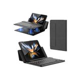 Fogy Galaxy Z Fold 5/6/7 ile Uyumlu Standlı Bluetooth Klavyeli Ve Keyboard Kapak, Siyah-Karbon