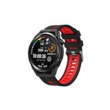 Fogy Honor Magic 2 46mm ile Uyumlu Bükülmelere Ve Kırılmalara Dayanıklı Renkli Esnek Silikon Kordon, Kırmızı-Siyah