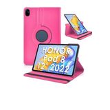 Fogy Honor Pad 8 12'' Inç 2022 ile Uyumlu 360 Dönebilen Klasik Tablet Kılıfı, Pembe