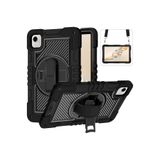 Fogy Honor Pad X9A 11.5-inch Uyumlu Standlı El Geçmeli İpli Karbon Desen Tank Tablet Silikon Kılıfı