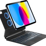 Fogy Ipad (A16) 2025/İpad 10.Nesil 2022 ile Uyumlu Magic Uyumlu Touchpad Işıklı Klavyeli Kılıf