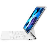 Fogy Ipad Air 11 2026 8.Nesil M4 çinli için Uyumlu TouchPad Case Magic Keyboard Aydınlatmalı Klavyeli Tablet Kılıfı (Beyaz)