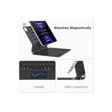 Fogy Ipad Air 11 4/5 Nesil M1/M2/M3 Çipli 10,9 ile Uyumlu Magic Keyboard Touchpad Işıklı Klavyeli Kılıf